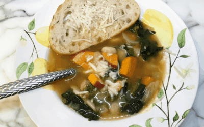 Escarole, Kale, and Sweet Potato Soup