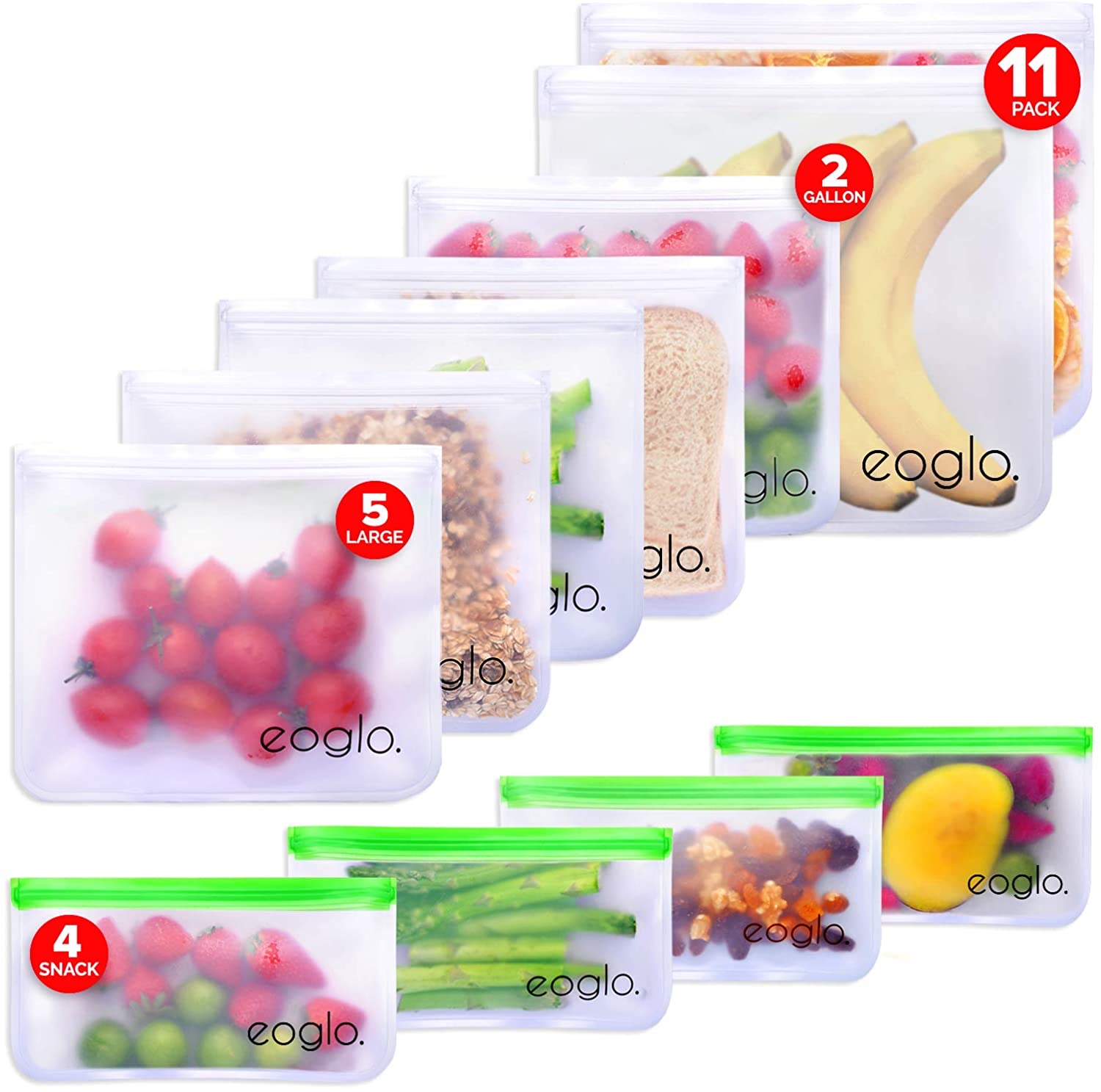 eoglo Food Grade Reusable Storage Bags